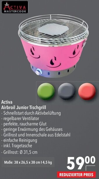 CITTI Markt Activa Airbroil Junior Tischgrill Angebot