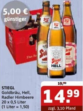 Getränke Quelle STIEGL Goldbräu 20 x 0,5 Liter Angebot