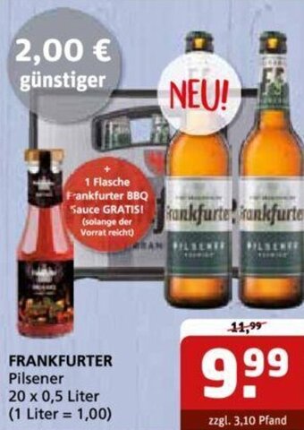 Getränke Quelle FRANKFURTER Pilsener 20 x 0,5 Liter Angebot