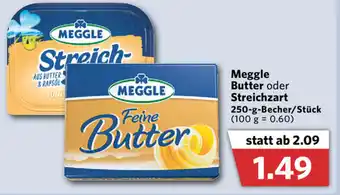 Combi Meggle Butter oder Streichzart 250g Becher Angebot