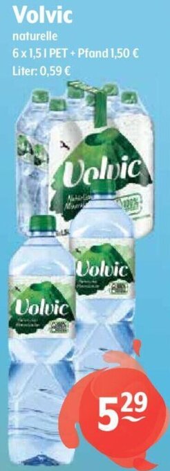 Getränke Hoffmann Volvic naturelle 6 x 1,5 I PET Angebot