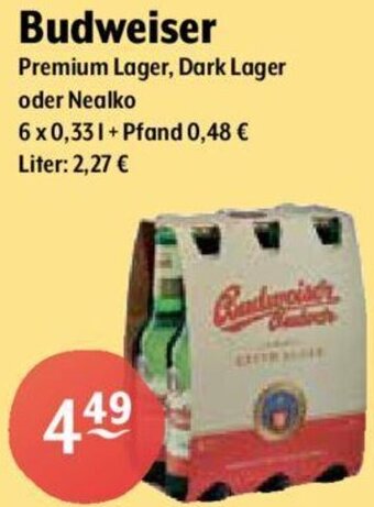 Getränke Hoffmann Budweiser 6x0,33 L Angebot