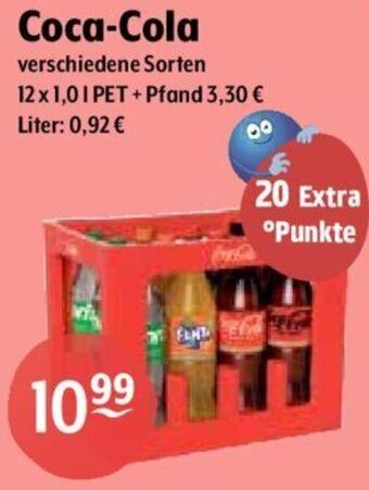 Getränke Hoffmann Coca-Cola 12x1,0 L PET Angebot