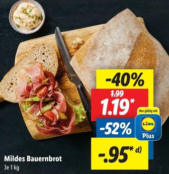 Lidl Mildes Bauernbrot 1 kg Angebot