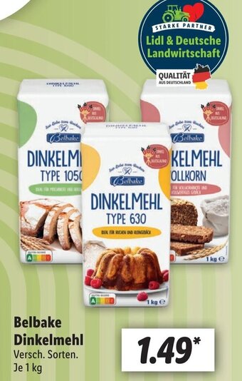 Lidl Belbake Dinkelmehl 1 kg Angebot