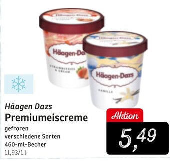 KONSUM Häagen Dazs Premiumeiscreme 460-ml-Becher Angebot