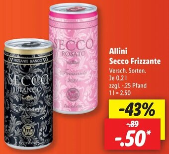 Lidl Allini Secco Frizzante 0,2 L Angebot