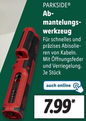 Lidl PARKSIDEⓇ Abmantelungs-werkzeug Angebot