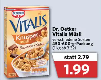 Combi Dr. Oetker Vitalis Müsli 450-600g Angebot