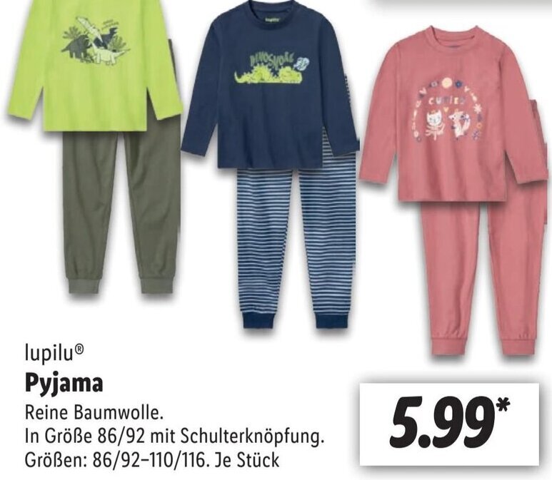 lupilu Pyjama Angebot bei Lidl