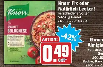 AEZ Knorr Fix oder Natürlich Lecker 24-90g Beutel Angebot