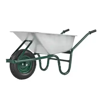 Netto Marken-Discount Juskys schubkarre garden | 100 liter volumen | 210 kg | luftreifen mit metall felge | wanne verzinkt Angebot