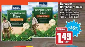 AEZ Bergader Bergbauern Käse 130-150g Angebot