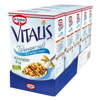 Netto Marken-Discount Dr. oetker vitalis weniger süß knusper pur 600 g, 5er pack Angebot