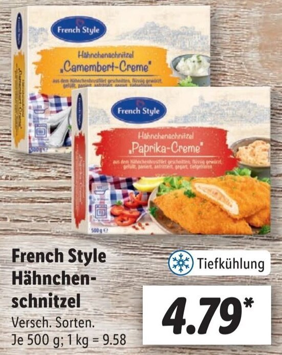 French Style Hähnchenschnitzel 500 g Angebot bei Lidl