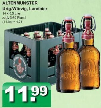 Getränkeparadies Gefromm ALTENMÜNSTER Urig-Würzig, Landbier 14 x 0,5 Liter Angebot