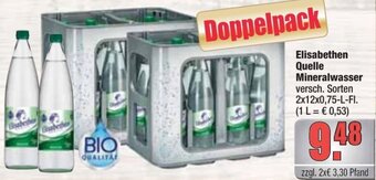 alldrink Elisabethen Quelle Mineralwasser 2x12x0,75-L-FI. Angebot