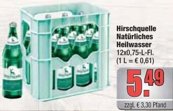 alldrink Hirschquelle Natürliches Heilwasser 12x0,75-L-FI. Angebot