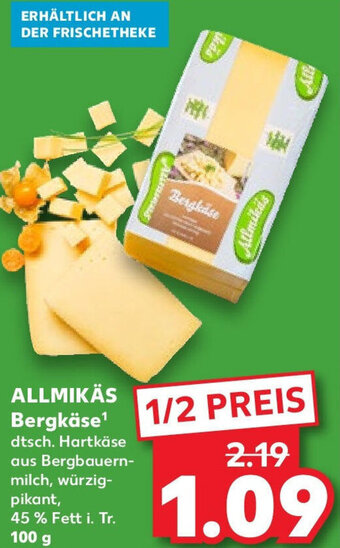 Kaufland ALLMIKÄS Bergkäse 100 g Angebot