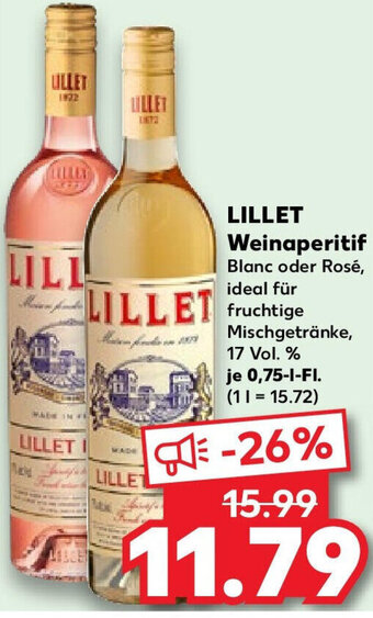 Kaufland LILLET Weinaperitif 0,75 L-Fl. Angebot