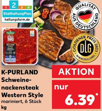Kaufland K-PURLAND Schweinenackensteak Western Style Angebot