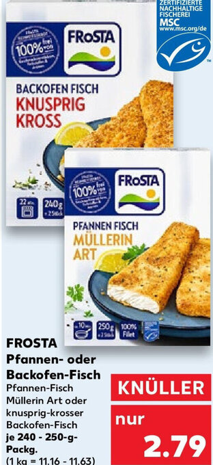 Kaufland FROSTA Pfannen- oder Backofen-Fisch 240-250-g-Packg. Angebot