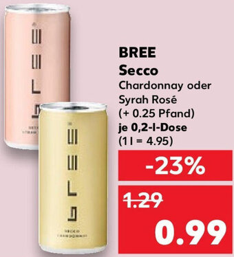 Kaufland BREE Secco 0,2 L Dose Angebot