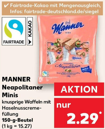 Kaufland MANNER Neapolitaner Minis 150-g-Beutel Angebot