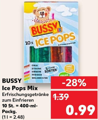 Kaufland BUSSY Ice Pops Mix 400 ml Packg. Angebot