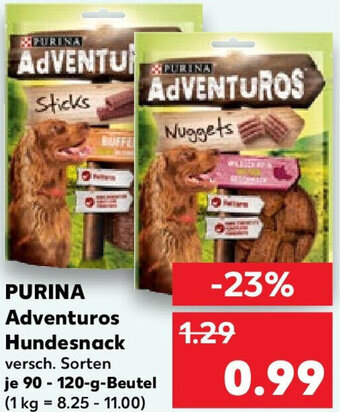 Kaufland PURINA Adventuros Hundesnack 90-120-g-Beutel Angebot