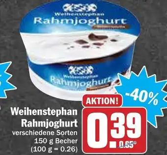 AEZ Weihenstephan Rahmjoghurt 150 g becher Angebot