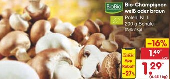 Netto Marken-Discount Bio-Champignon weiß oder braun 200 g Schale Angebot