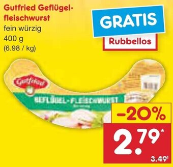 Netto Marken-Discount Gutfried Geflügelfleischwurst 400 g Angebot