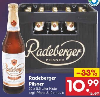 Netto Marken-Discount Radeberger Pilsner 20 x 0,5 Liter Kiste Angebot