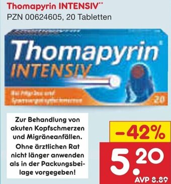 Netto Marken-Discount Thomapyrin INTENSIV Angebot