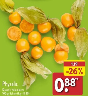 Aldi Nord Physalis 100 g Schale Angebot