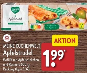 Aldi Nord MEINE KUCHENWELT Apfelstrudel 600 g Packung Angebot