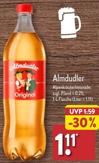 Aldi Nord Almdudler 1 L Flasche Angebot