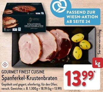 Aldi Nord GOURMET FINEST CUISINE Spanferkel-Krustenbraten Angebot