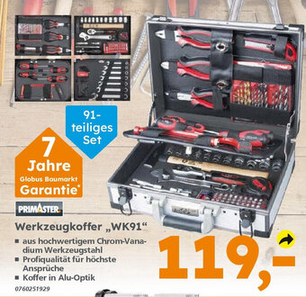 Globus Baumarkt PRIMASTER Werkzeugkoffer „WK91" Angebot