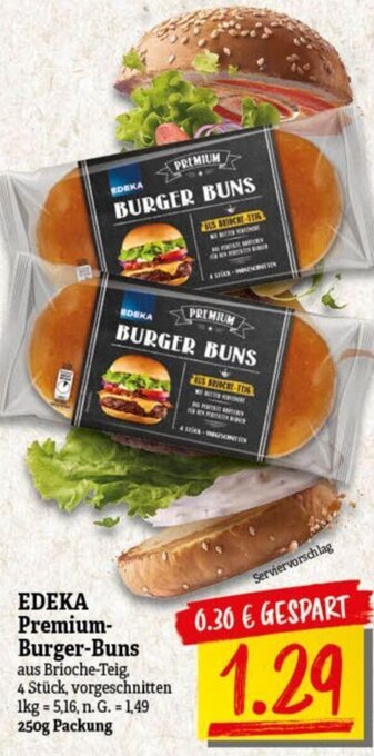 NP Discount EDEKA Premium-Burger-Buns 250g Angebot