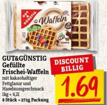 NP Discount GUT&GÜNSTIG Gefüllte Frischei-Waffeln 272g Packung Angebot