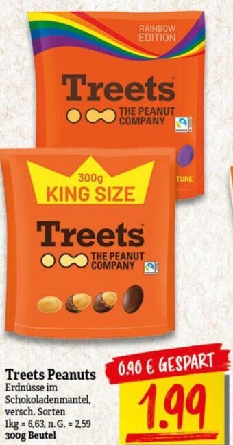 NP Discount Treets Peanuts 300g Angebot