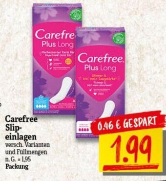 NP Discount Carefree Slipeinlagen versch. Varianten Packung Angebot