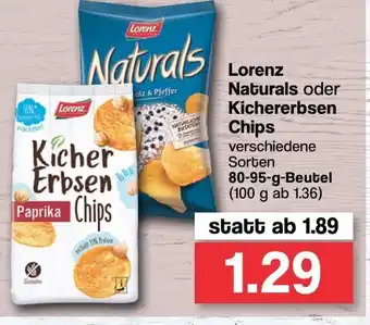 Famila Nord West Lorenz Naturals oder Kichererbsen Chips 80-95g Beutel Angebot