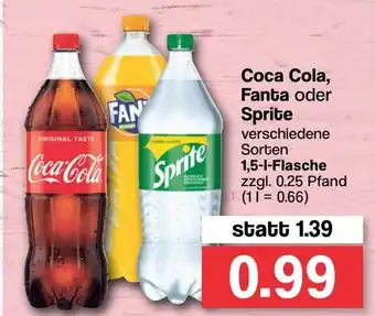 Famila Nord West Coca Cola , Fanta, oder Sprite  1,5L Angebot