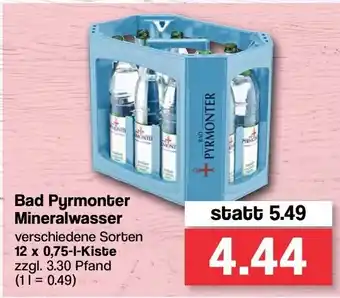 Famila Nord West Bad Pyrmonter Mineralwasser 12x0,75L Angebot