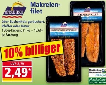 Norma OSTSEE FISCH Makrelenfilet 150 g Packung Angebot