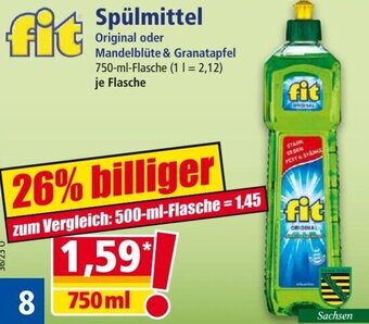 Norma fit Spülmittel 750 ml Flasche Angebot