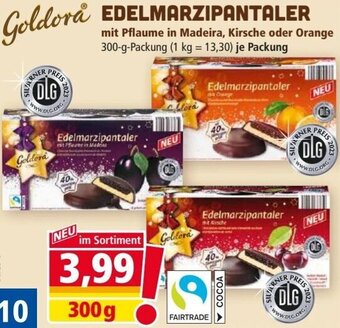 Norma Goldora EDELMARZIPANTALER 300 g Packung Angebot